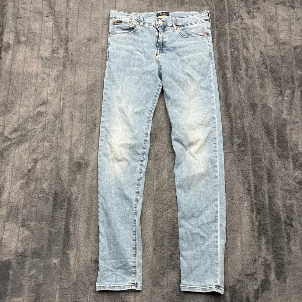 Polo Ralph Lauren Eldridge Skinny Jeans Boys 18 Light Wash Blue Denim 10830